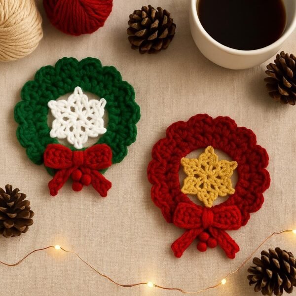 il_fullxfull.7375557886_mdr2.jpg Crochet Christmas Wreath Coaster Pattern | Snowflake Coaster