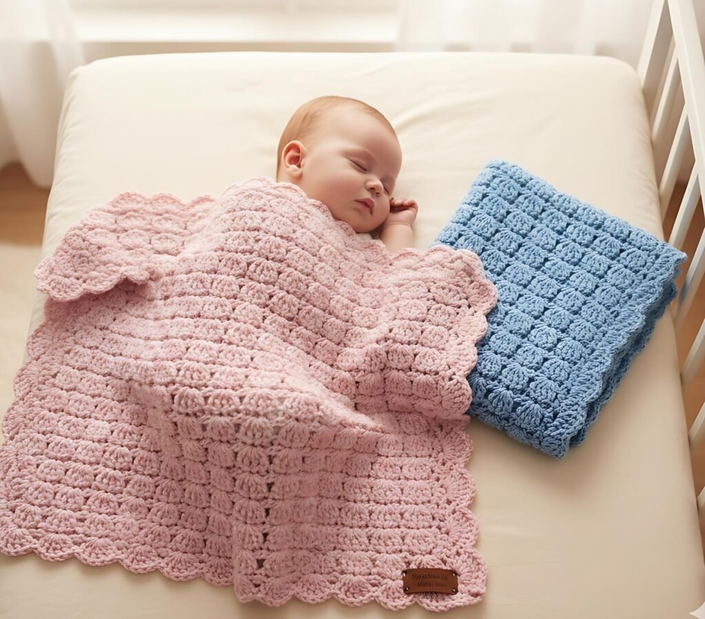shell Stitch Blanket Crochet Pattern PDF | Quick & Easy Beginner Tutorial