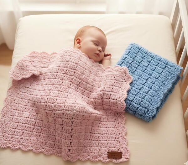 il_fullxfull.7382699592_74qi.jpg shell Stitch Blanket Crochet Pattern PDF | Quick & Easy Beginner Tutorial