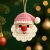 il_fullxfull.7417570542_orrt.jpg Christmas Santa Ornament Crochet Pattern, Simple Beginner Amigurumi Face Design, Holiday PDF Tutorial