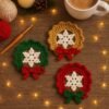 il_fullxfull.7423481903_bnqj.jpg Crochet Christmas Wreath Coaster Pattern | Snowflake Coaster