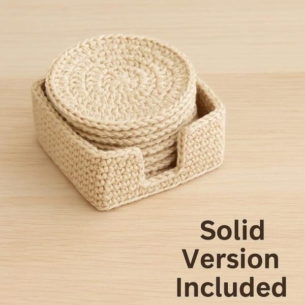 il_fullxfull.7424738152_b48y.jpg 2 Crochet Patterns Bundle | Rounds Coasters with Round Holder + Box Style Holder