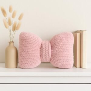Bow Pillow Crochet Pattern PDF, Velvet Cushion Pattern, Crochet Bow Pillow, Beginner Crochet Pattern, Instant Download