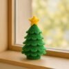 Christmas Cone Pattern PDF • Beginner Holiday Craft • Layered Leaves & Star Topper Tutorial