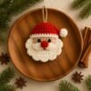 il_fullxfull.7465488381_gwjs.jpg Christmas Santa Ornament Crochet Pattern, Simple Beginner Amigurumi Face Design, Holiday PDF Tutorial