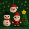 il_fullxfull.7470196705_imes.jpg Christmas Crochet Pattern Bundle PDF – Snowman, Santa Keychain, Face Ornament & Christmas Tree
