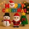 il_fullxfull.7470412293_lxil.jpg Christmas Crochet Pattern Bundle PDF – Snowman, Santa Keychain, Face Ornament & Christmas Tree
