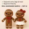 il_fullxfull.7471288168_sjfe.jpg Gingerbread Man & Woman Crochet Pattern | Easy Christmas Amigurumi Ornament | Gingerbread Couple