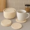2 Crochet Patterns Bundle | Rounds Coasters with Round Holder + Box Style Holder