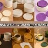 2 Crochet Patterns Bundle | Rounds Coasters with Round Holder + Box Style Holder
