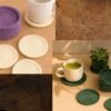 2 Crochet Patterns Bundle | Rounds Coasters with Round Holder + Box Style Holder