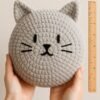 Crochet Cat Pillow Pattern | Chunky Chenille  Cushion Tutorial | Easy Amigurumi  Pattern