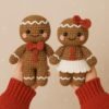 il_fullxfull.7495793797_51qc.jpg Gingerbread Man & Woman Crochet Pattern | Christmas Amigurumi Ornament | Easy Gingerbread Couple PDF Tutorial