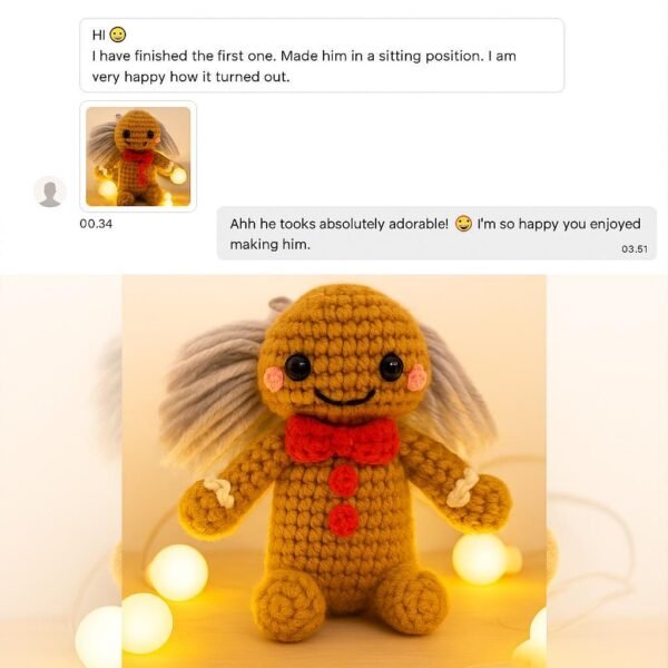 il_fullxfull.7500394738_9ipg.jpg Gingerbread Man & Woman Crochet Pattern | Christmas Amigurumi Ornament | Easy Gingerbread Couple PDF Tutorial