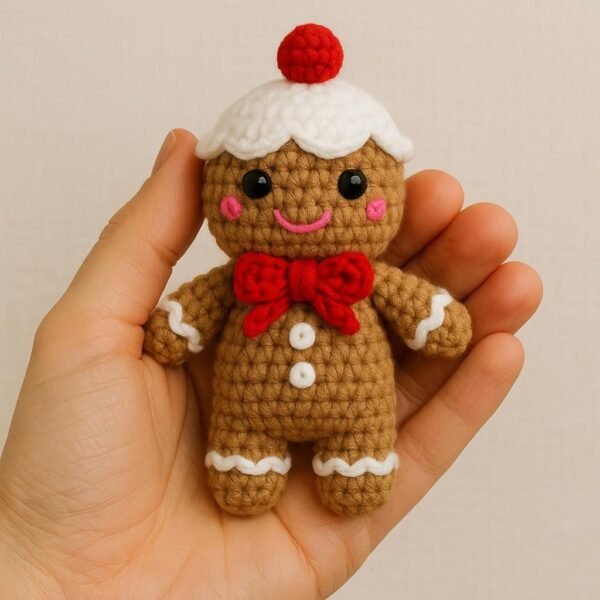 Gingerbread Crochet Pattern PDF | Christmas Gingerbread Doll Amigurumi
