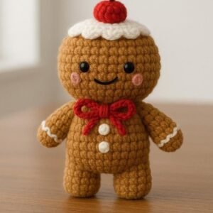 Gingerbread Crochet Pattern PDF | Christmas Gingerbread Doll Amigurumi