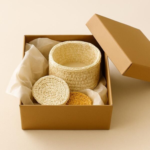 Crochet Coaster Pattern with Holder | Modern Coaster Set | 4 Stacking Coasters  | Instant Download PDF