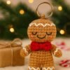 Gingerbread Man Keychain Crochet Pattern PDF | Amigurumi Ornament Tutorial gingerbread