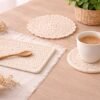 Crochet Table Set Pattern for Beginners | Placemat Coaster Centerpiece