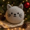 Crochet Cat Pillow Pattern | Chunky Chenille  Cushion Tutorial | Easy Amigurumi  Pattern