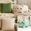 Crochet Pillow Pattern Bundle | Chonky Loaf Cat Plush + Chunky Cushion Cover | PDF Patterns