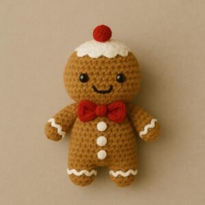 Gingerbread Crochet Pattern PDF | Christmas Gingerbread Doll Amigurumi