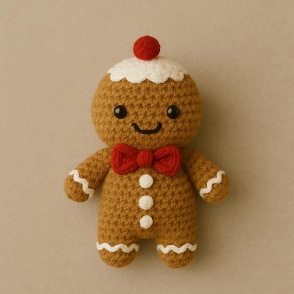 Gingerbread Crochet Pattern PDF | Christmas Gingerbread Doll Amigurumi