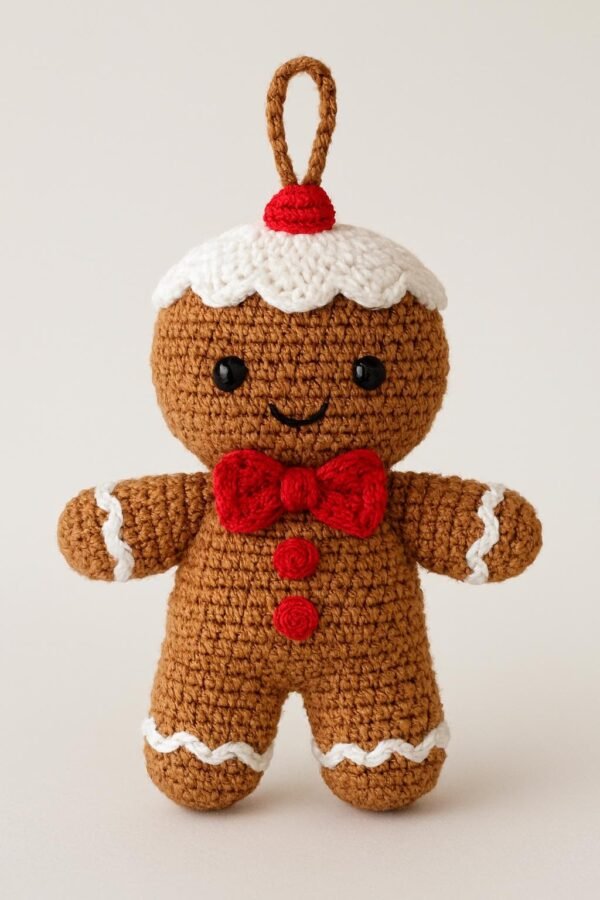 Gingerbread Crochet Pattern PDF | Christmas Gingerbread Doll Amigurumi