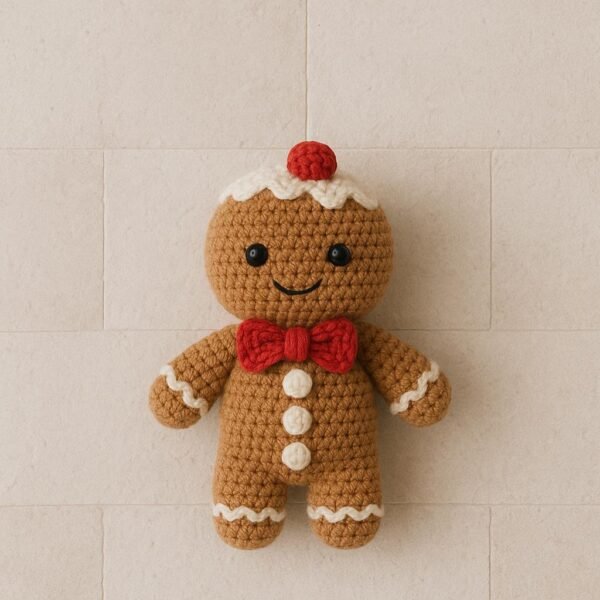 Gingerbread Crochet Pattern PDF | Christmas Gingerbread Doll Amigurumi
