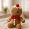 Gingerbread Crochet Pattern PDF | Christmas Gingerbread Doll Amigurumi