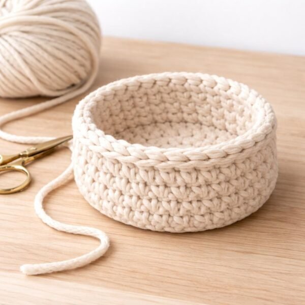 Chunky Crochet Basket Pattern | Easy Beginner Storage (PDF)