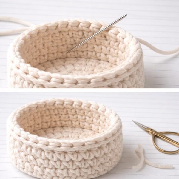 Chunky Crochet Basket Pattern | Easy Beginner Storage (PDF)