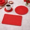 Crochet Table Set Pattern for Beginners | Placemat Coaster Centerpiece