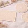Crochet Table Set Pattern for Beginners | Placemat Coaster Centerpiece