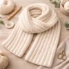 Chunky Ribbed Crochet Scarf Pattern | Easy Beginner BLO (PDF)