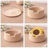 Sunflower Coaster Crochet Pattern | Cozy Set with Dip Holder (PDF)