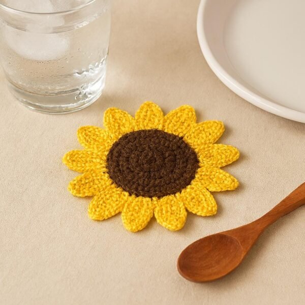 Sunflower Coaster Crochet Pattern | Beginner Friendly (PDF Pattern)