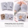 Chunky Ridge Fingerless Gloves Crochet Pattern PDF | Bulky Yarn Wrist Warmers