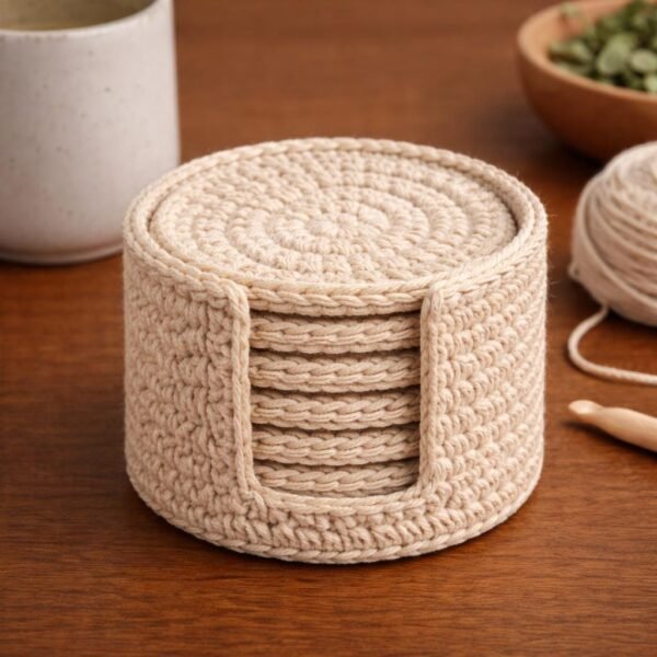 il_fullxfull.7611030523_etq6.jpg Crochet Basket and Coaster Pattern | Beginner Home Decor (PDF Pattern Bundle)