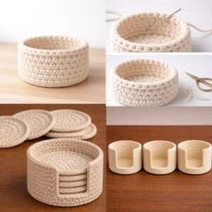il_fullxfull.7620796108_iefu.jpg Crochet Basket and Coaster Pattern | Beginner Home Decor (PDF Pattern Bundle)