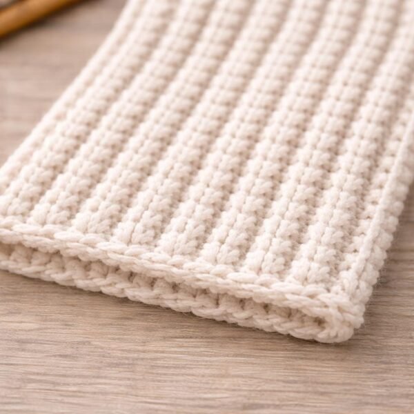 Chunky Ribbed Crochet Scarf Pattern | Easy Beginner BLO (PDF)