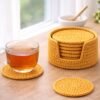 il_fullxfull.7624259210_ek2g.jpg Golden Coaster & Holder Crochet Pattern | Beginner Friendly | 10 Coasters | PDF Download