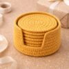 il_fullxfull.7624259252_qou9.jpg Golden Coaster & Holder Crochet Pattern | Beginner Friendly | 10 Coasters | PDF Download