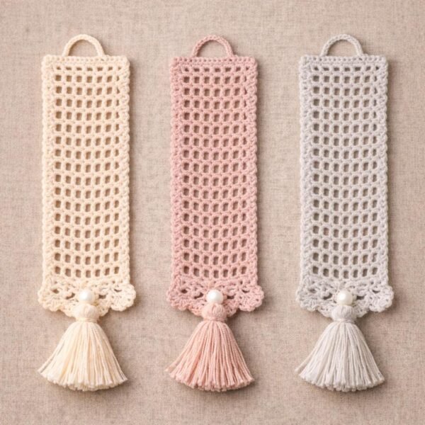 Crochet Lace Bookmark Pattern | Easy Beginner Tassel Design (PDF Download)