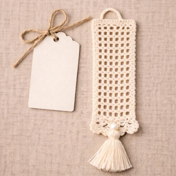 Crochet Lace Bookmark Pattern | Easy Beginner Tassel Design (PDF Download)