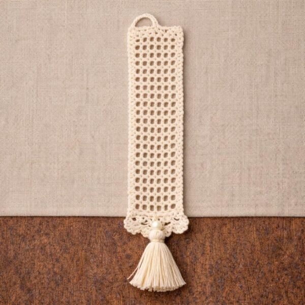 Crochet Lace Bookmark Pattern | Easy Beginner Tassel Design (PDF Download)