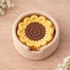 Sunflower Coaster Crochet Pattern | Cozy Set with Dip Holder (PDF)