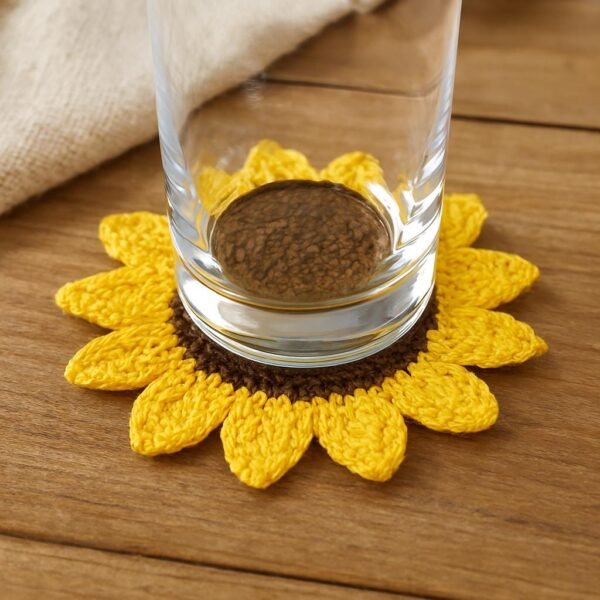 Sunflower Coaster Crochet Pattern | Beginner Friendly (PDF Pattern)