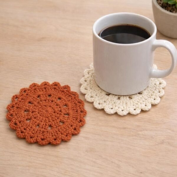 Mandala Coaster Crochet Pattern PDF, Beginner Crochet Coaster, Easy Crochet Pattern, Modern Home Decor, Instant Download