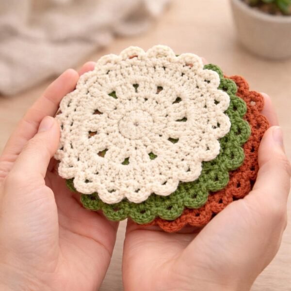 il_fullxfull.7657407490_k1rw.jpg Mandala Coaster Crochet Pattern PDF, Beginner Crochet Coaster, Easy Crochet Pattern, Modern Home Decor, Instant Download